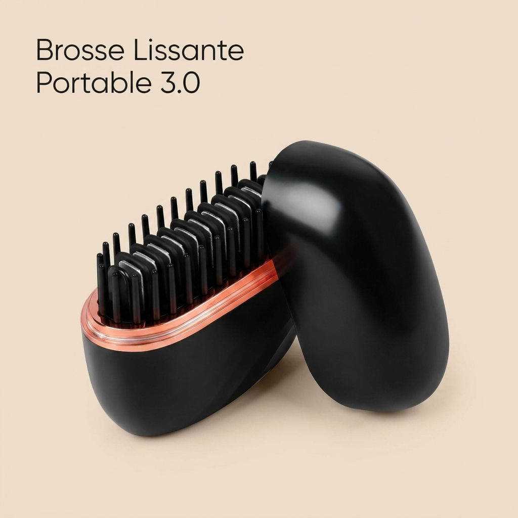 Brosse Lissante Portable 3.0 - Lissage Express Sans Fil